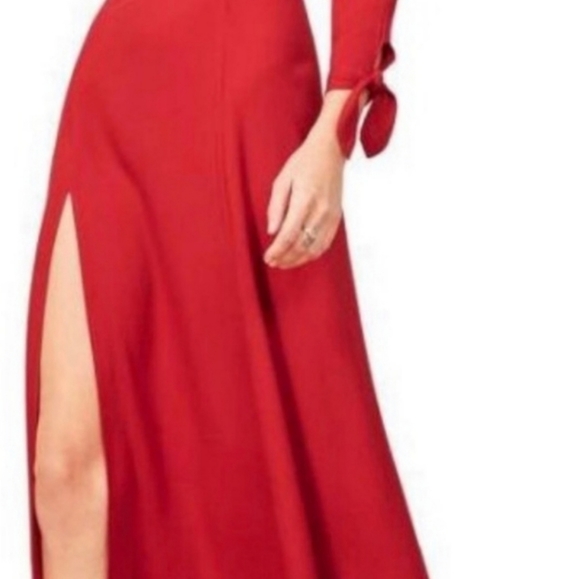 Reformation Zelda Dress Midi Length Red Size 0 New - Picture 9 of 12